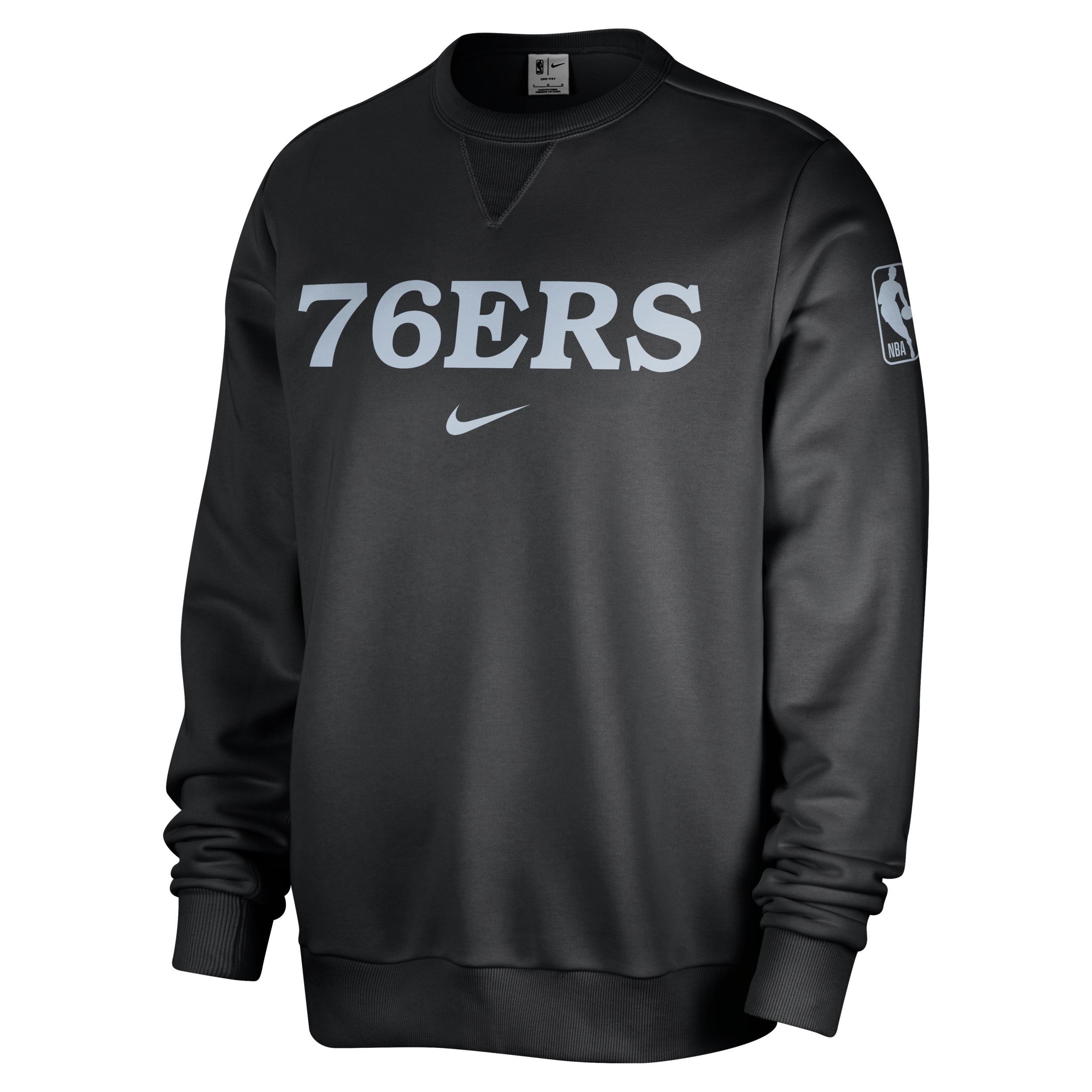 Philadelphia 76ers Standard Issue Nike Mens Dri-FIT NBA Crew-Neck Sweatshirt Product Image