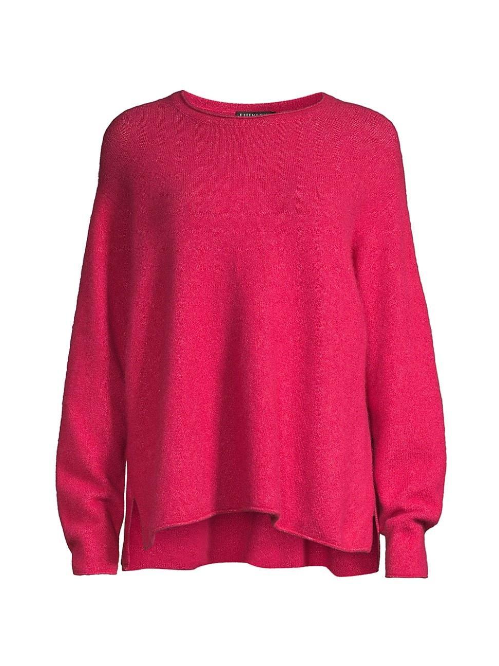 Womens Cashmere-Blend Rib-Knit Sweater Product Image