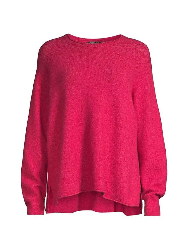 Eileen Fisher Cashmere Silk Bliss Crew Neck Long Sleeve Boxy Shirt Product Image