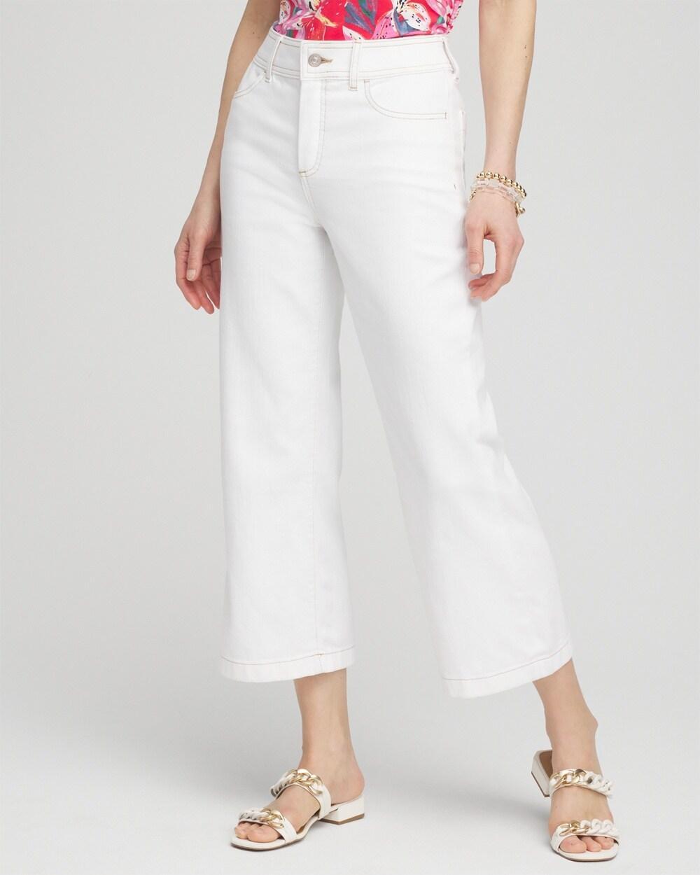 Women's Cropped Wide Leg Jeans Product Image