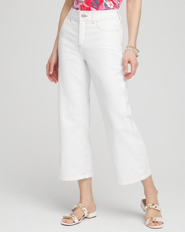 Women's Cropped Wide Leg Jeans Product Image