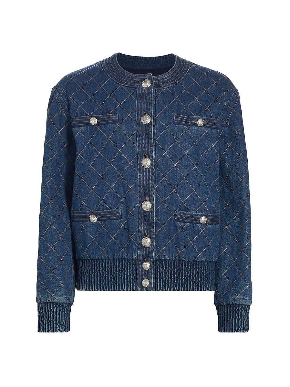 Veronica Beard Glennon Quilted Denim Jacket Product Image