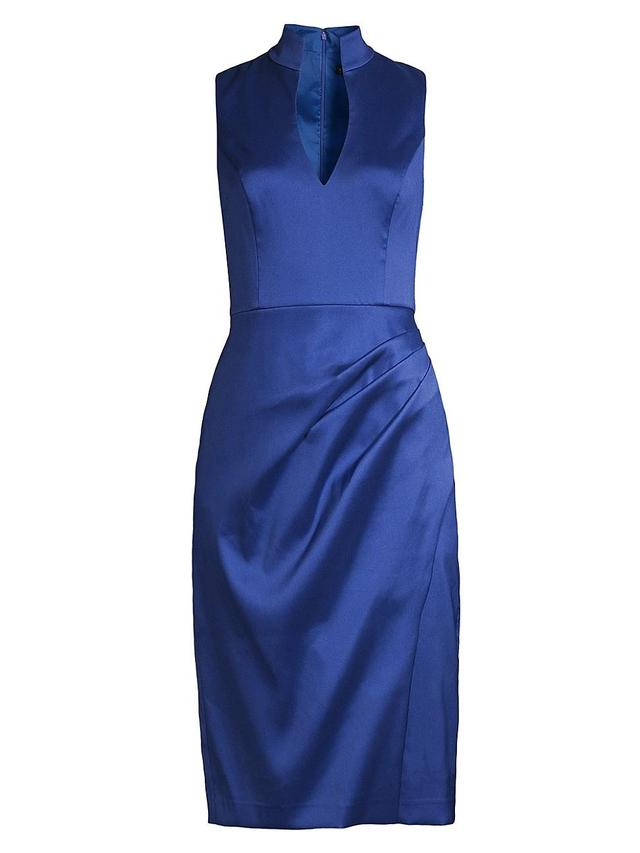 Womens Satin Sheath Midi-Dress Product Image