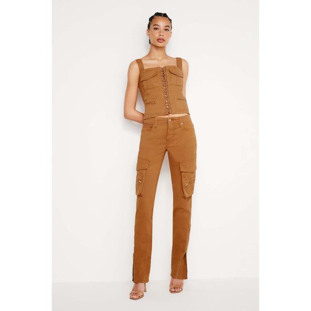 Womens Twill Skinny Cargo Pants | Canyon, Size 26 Plus | Good American by Khlo Kardashian Product Image