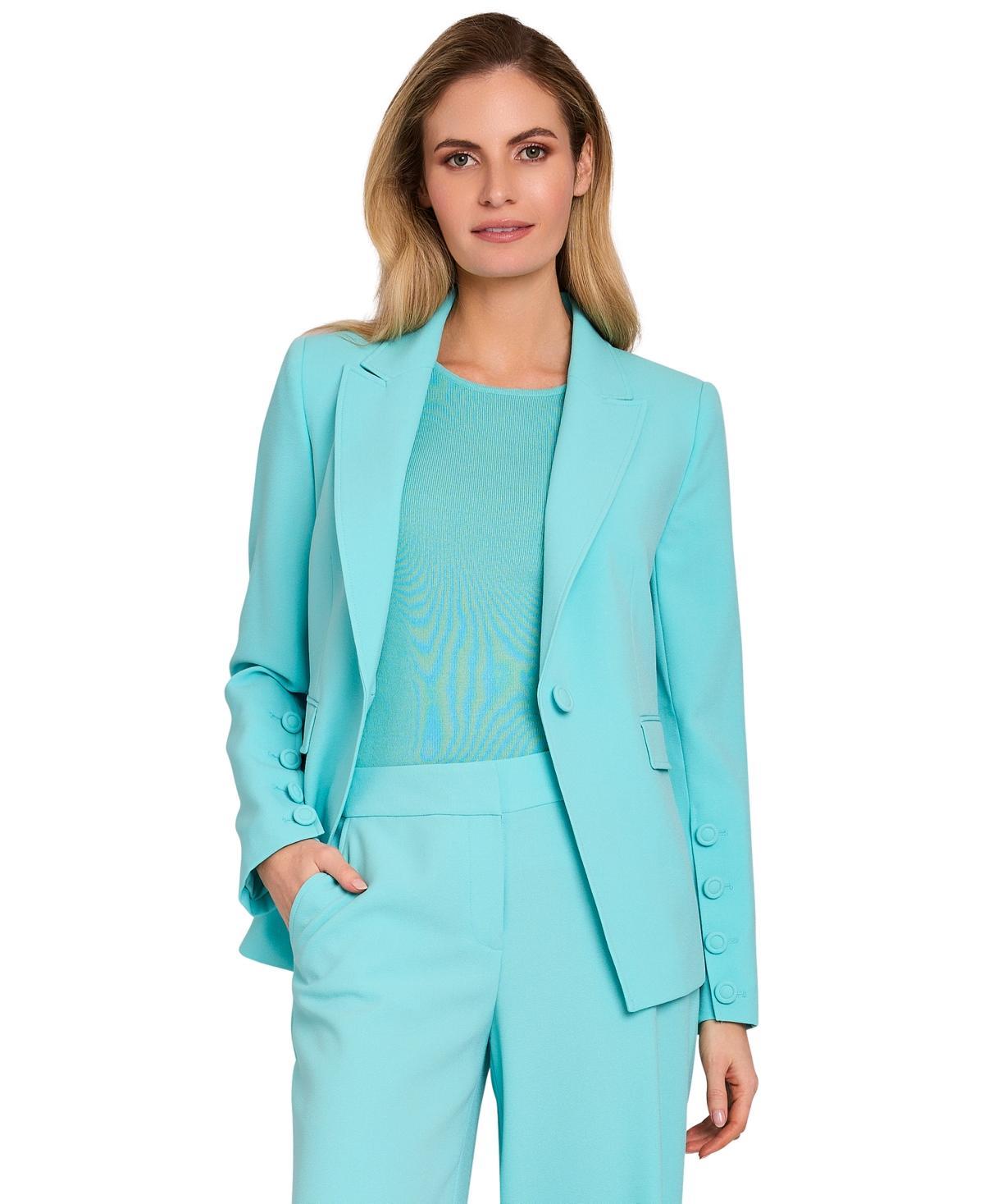 Tahari Asl Womens Single-Button Peak-Lapel Blazer Product Image