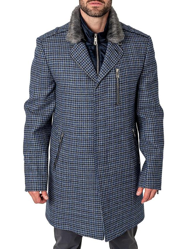 Mens Peacoat Captain Houndstooth Jacket Product Image