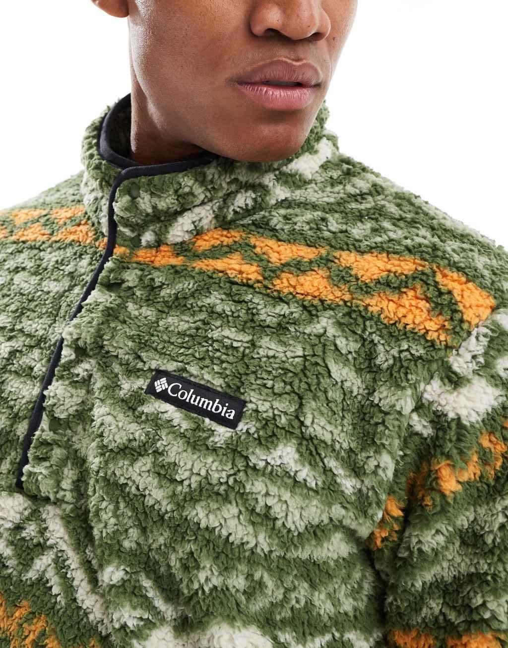 Columbia Rugged Ridge half snap fleece in green Product Image