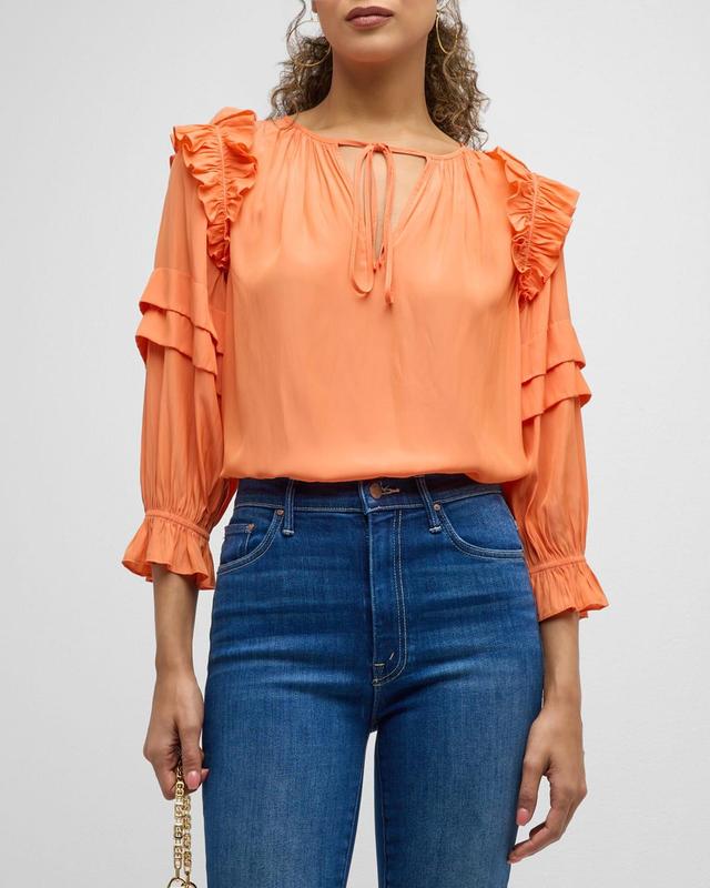 Ramy Brook Samira Ruffle Top Product Image