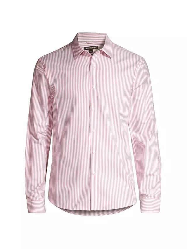 Pinstriped Button-Front Oxford Shirt Product Image