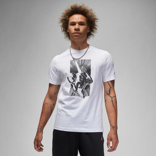 Jordan Mens Jordan Brand GRX S/S Crew - Mens White/Black Product Image