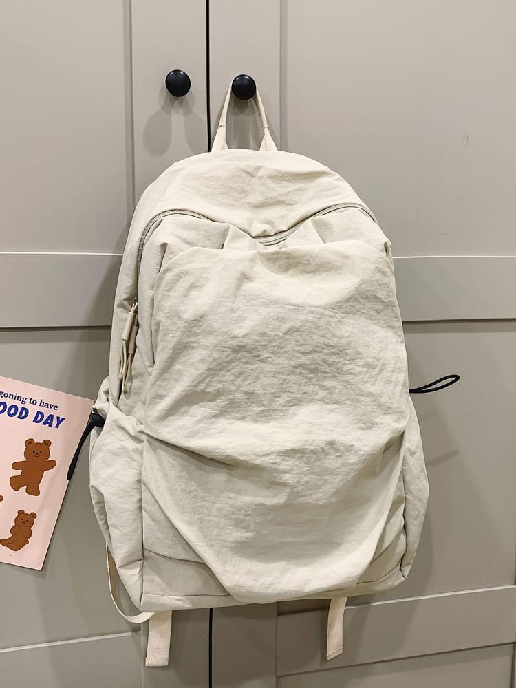 Plain Multi-Pocket Backpack Product Image