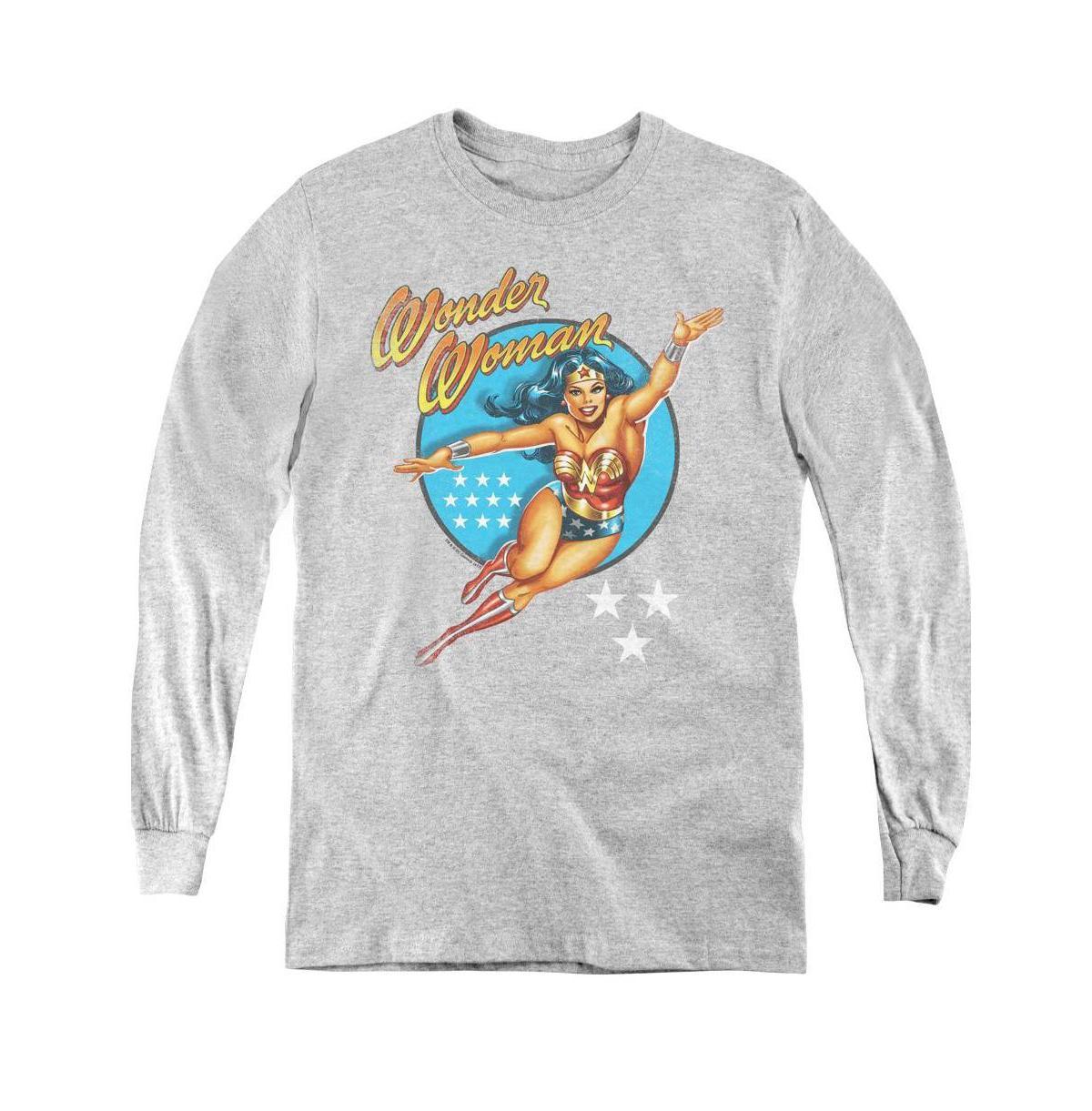 Dc Comics Boys Youth Wonder Woman Vintage Long Sleeve Sweatshirts Product Image