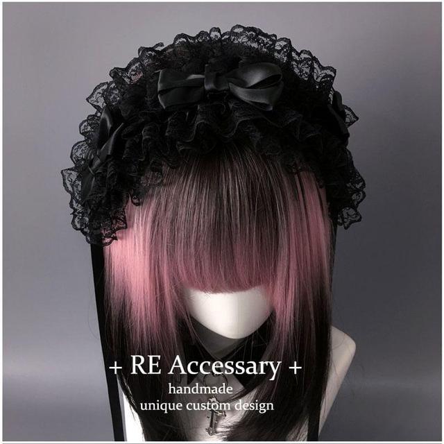 Bow Ruffled Lace Headband Product Image