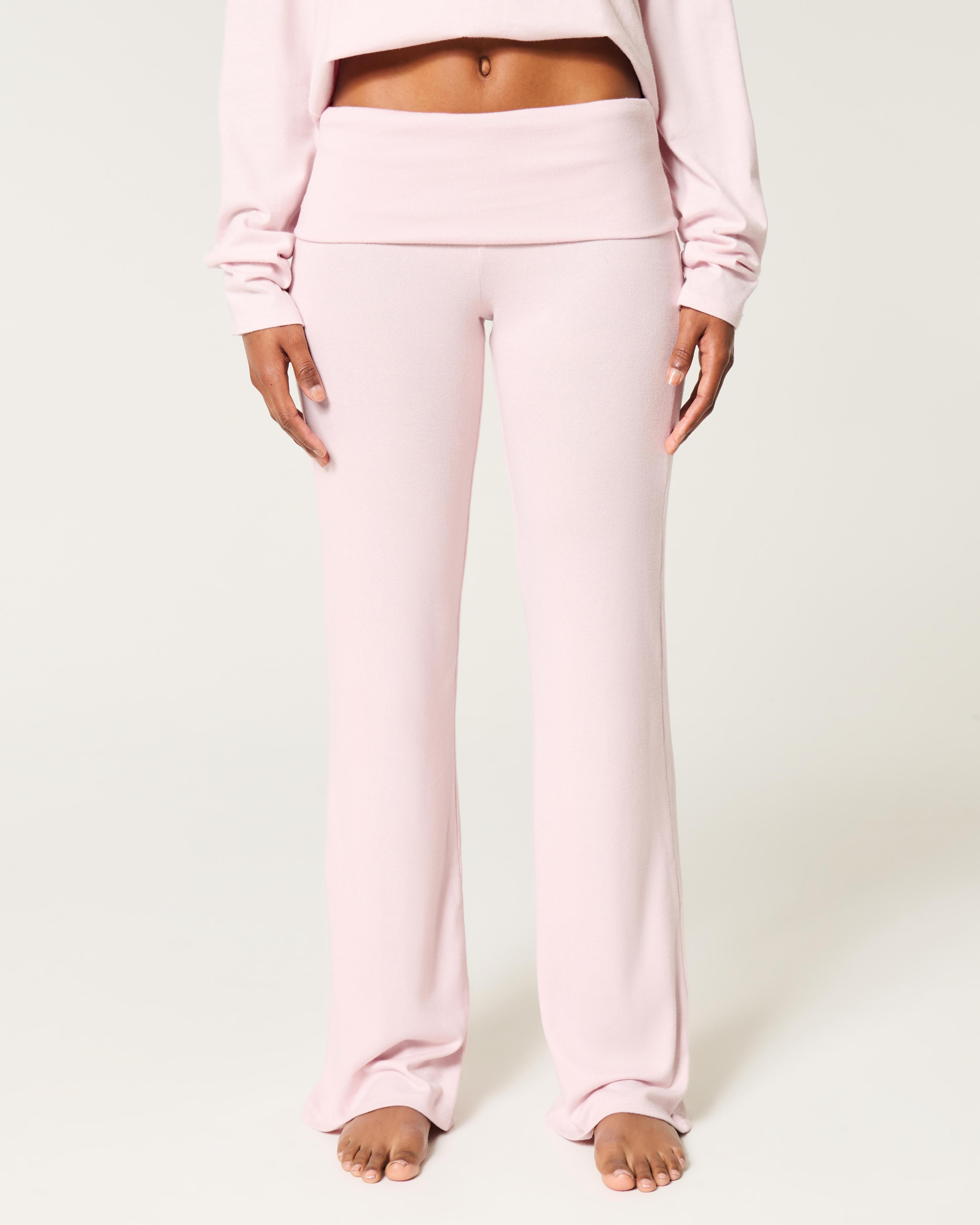 Cozy Knit Foldover Waist Sleep Pants Product Image