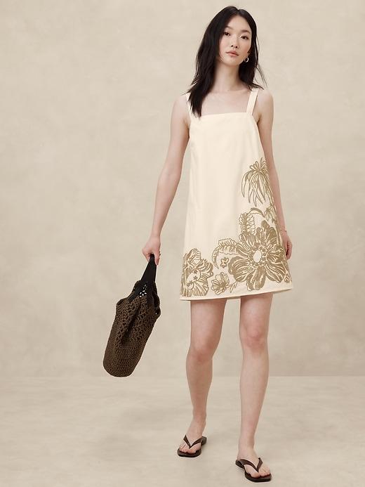 Embroidered Mini Shift Dress Product Image