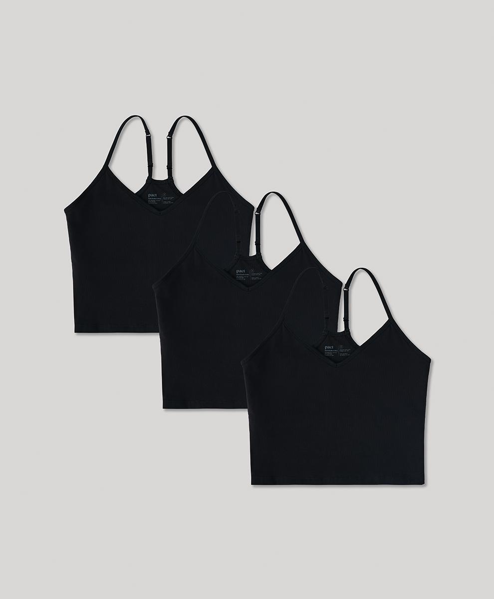 Womens Everyday Shelf Bra Cropped Camisole 3-Pack S Product Image