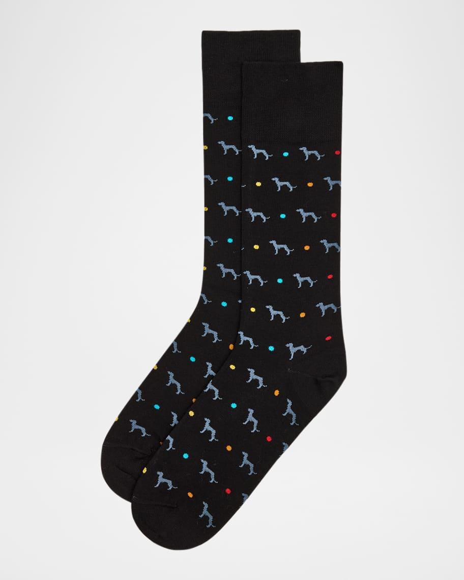 Men's Hank Whippet-Print Crew Socks Product Image