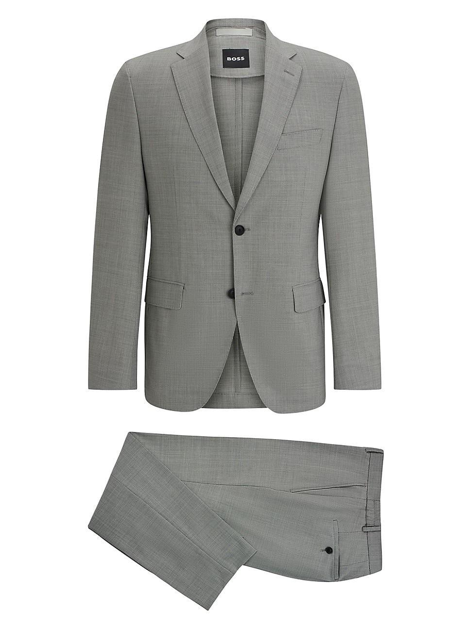 Mens Slim-Fit Suit in Micro-Patterned Performance-Stretch Cloth Product Image