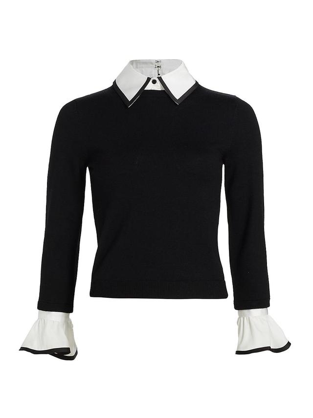 Womens Justina Combination Wool Sweater Product Image