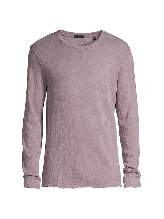 Mens Destroyed Wash Slub Knit Long-Sleeve T-Shirt Product Image