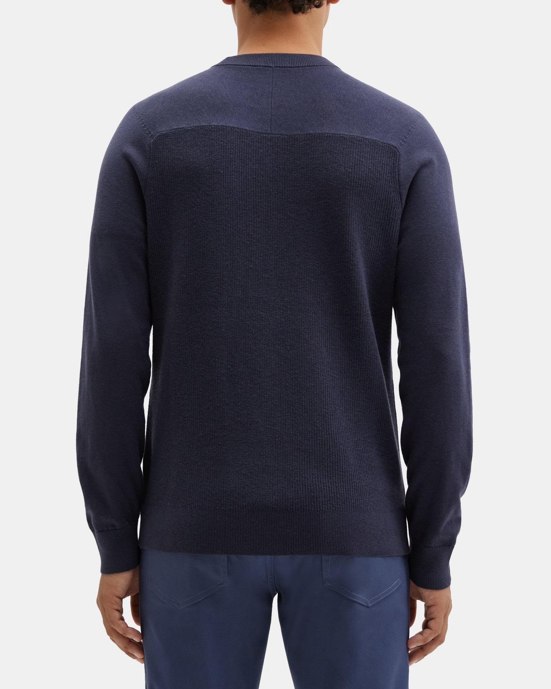 Ribbed Crewneck Sweater in Cotton-Cashmere Product Image