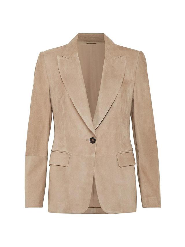 Womens Suede Blazer with Monili Product Image