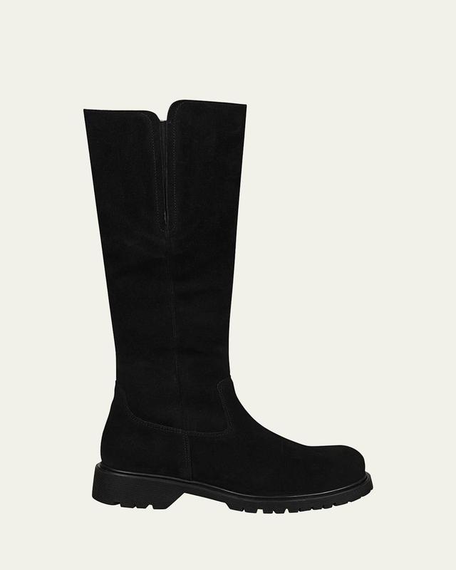 Helene Suede Shearling Knee Boots Product Image