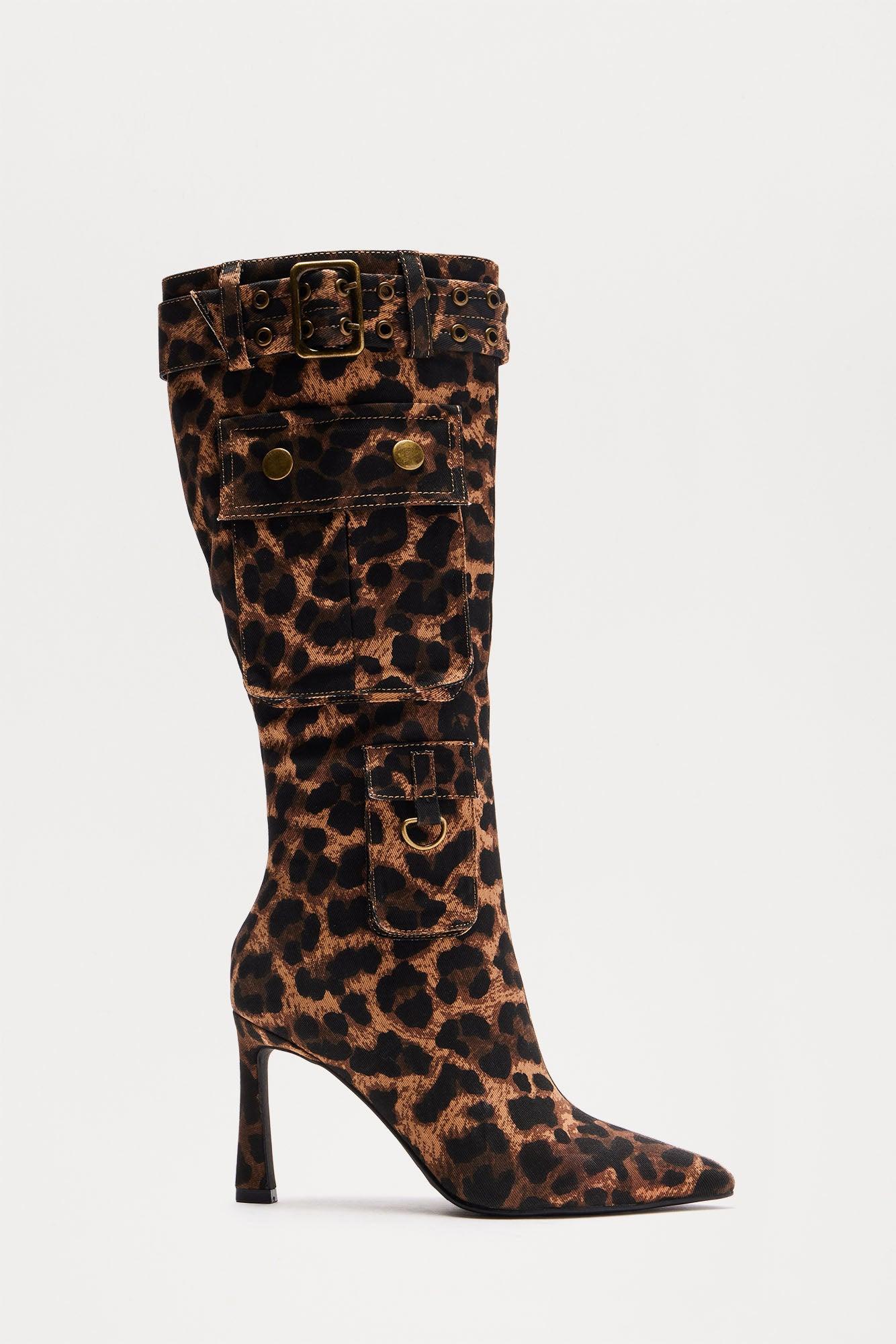 Tribeca Buckle Boots - Leopard Product Image