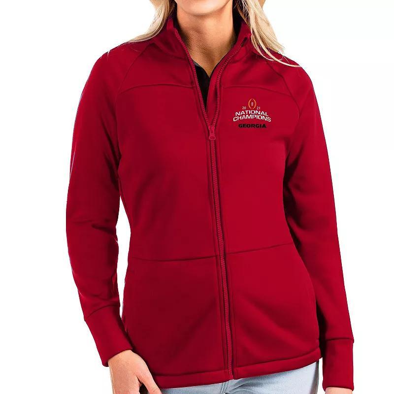 Womens Antigua Georgia Bulldogs College Football Playoff 2021 National Champions Links Full-Zip Golf Jacket Product Image