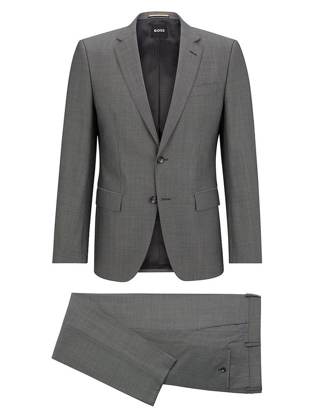 Mens Slim Fit Suit In Wool, Silk And Stretch Product Image