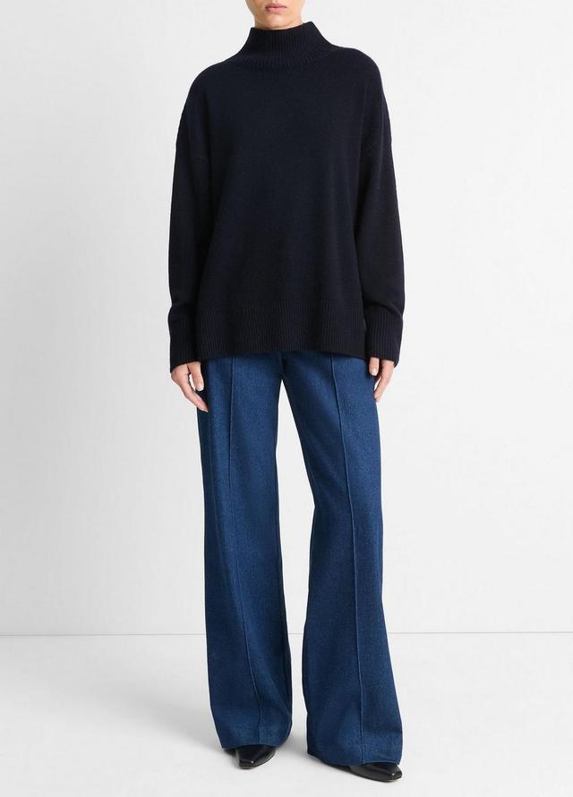 Wool-Cashmere Drop-Shoulder Turtleneck Sweater Product Image