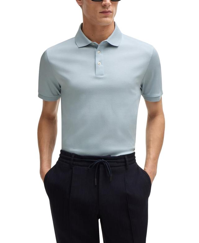 Mens Regular Fit Polo Shirt With Mother-Of-Pearl Buttons Product Image