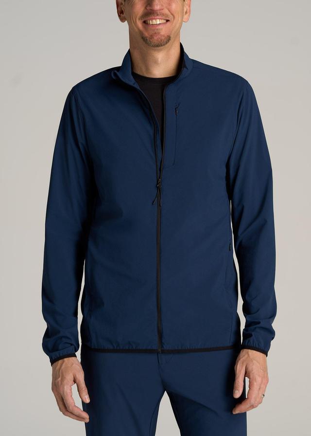 Tall Men's Softshell Jacket for Outdoor Training in Marine Navy Male Product Image