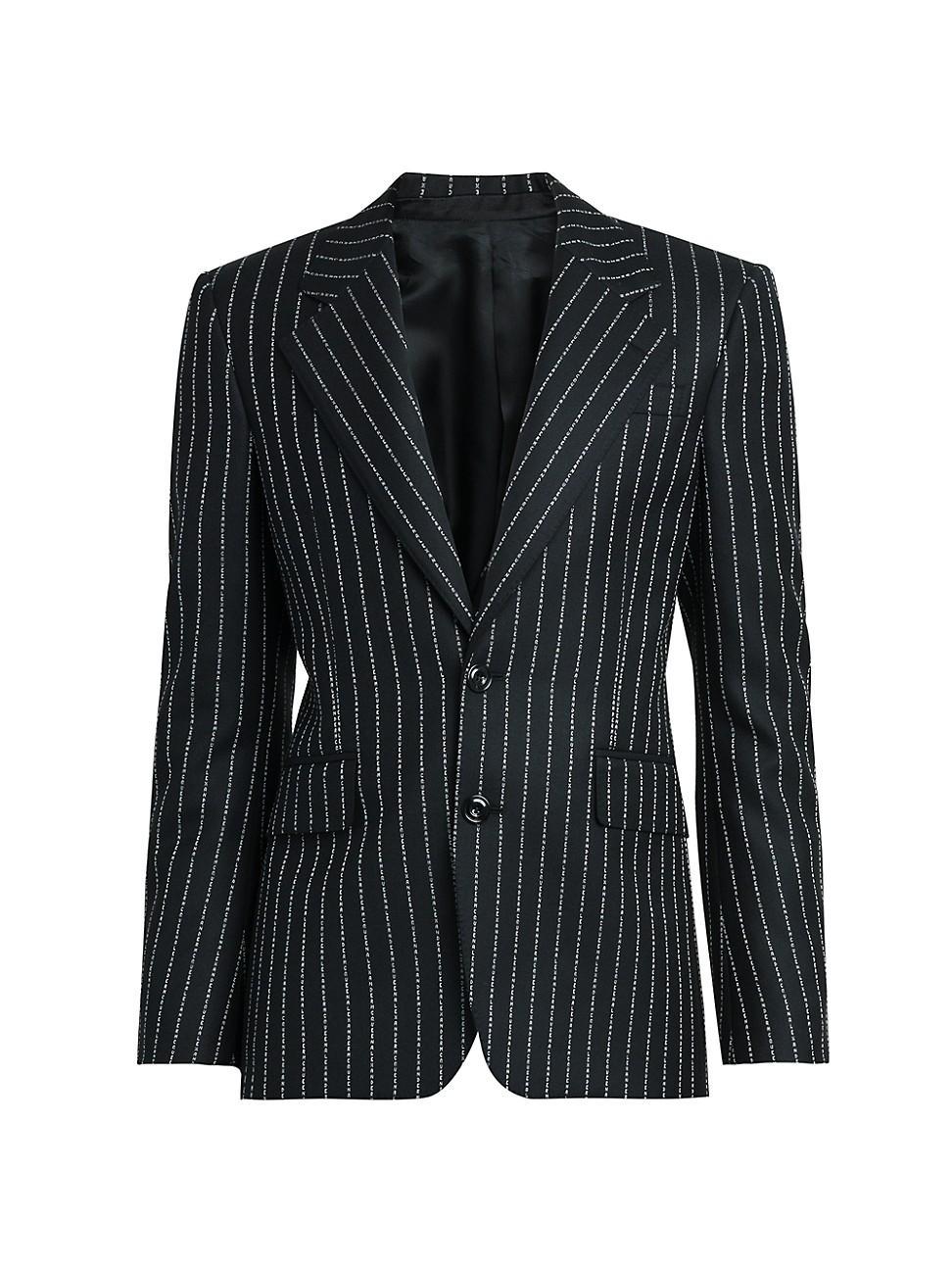 Mens Logo Lettering Pinstripe Sport Coat Product Image