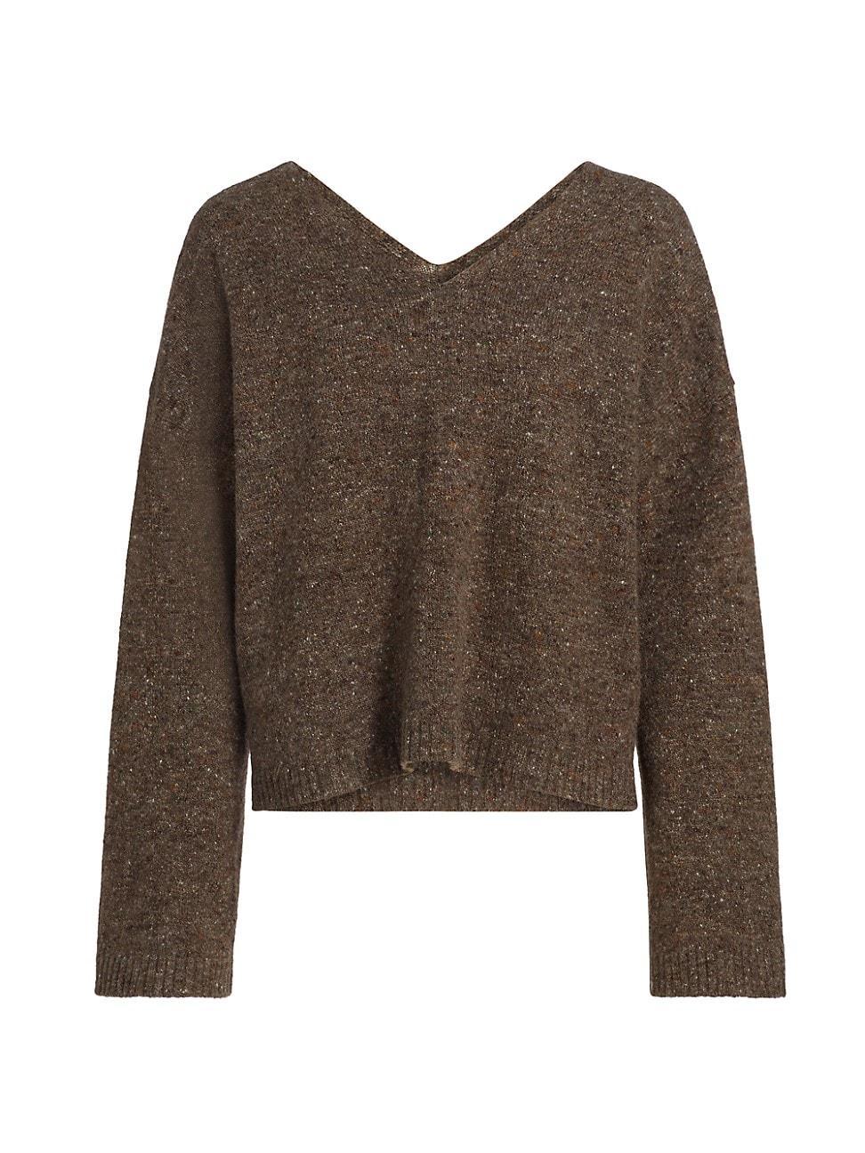 Womens Wool-Cashmere V-Neck Sweater product image