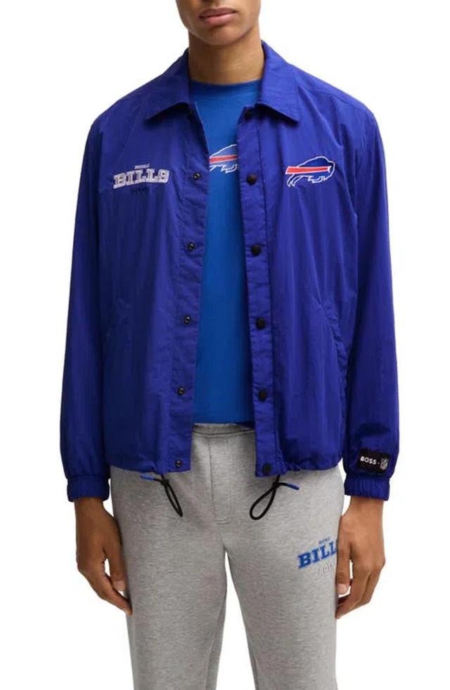 HUGO BOSS Boss X Nfl Water-repellent Jacket With Embroidered Branding In Bills Product Image