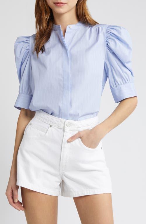 Womens Ruched Puff-Sleeve Shirt Product Image