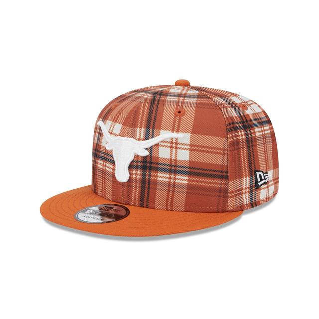 Texas Longhorns Plaid 9FIFTY Snapback Hat Male Product Image