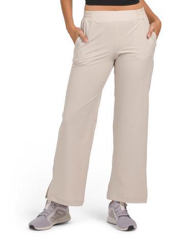 Wide Leg Woven Pants for Women | Spandex/Nylon Product Image