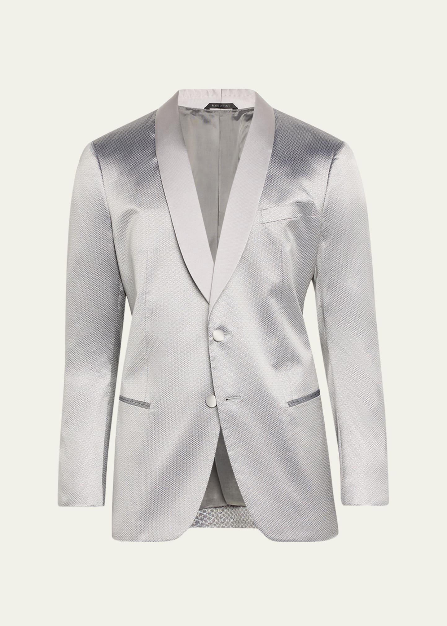 Mens Micro-Texture Shawl Dinner Jacket Product Image