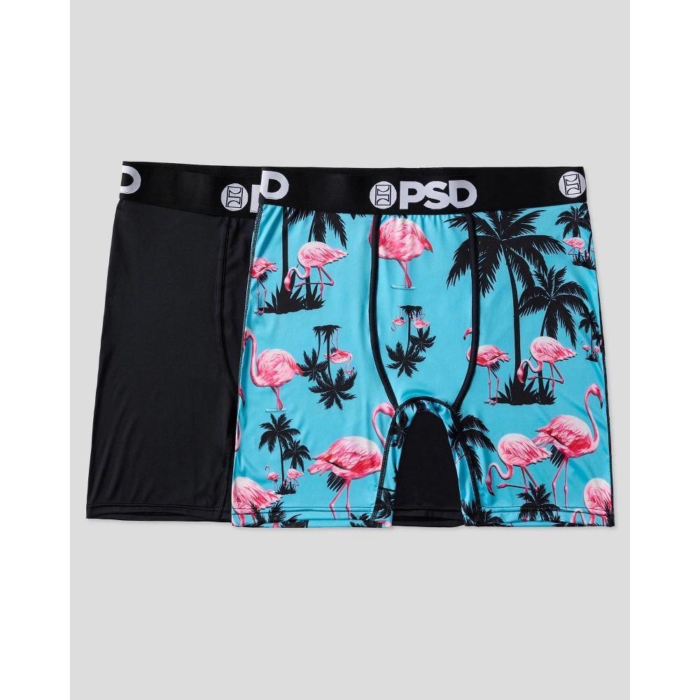 PSD Men's Flamingo Print Briefs 2pk - Light Blue M Product Image