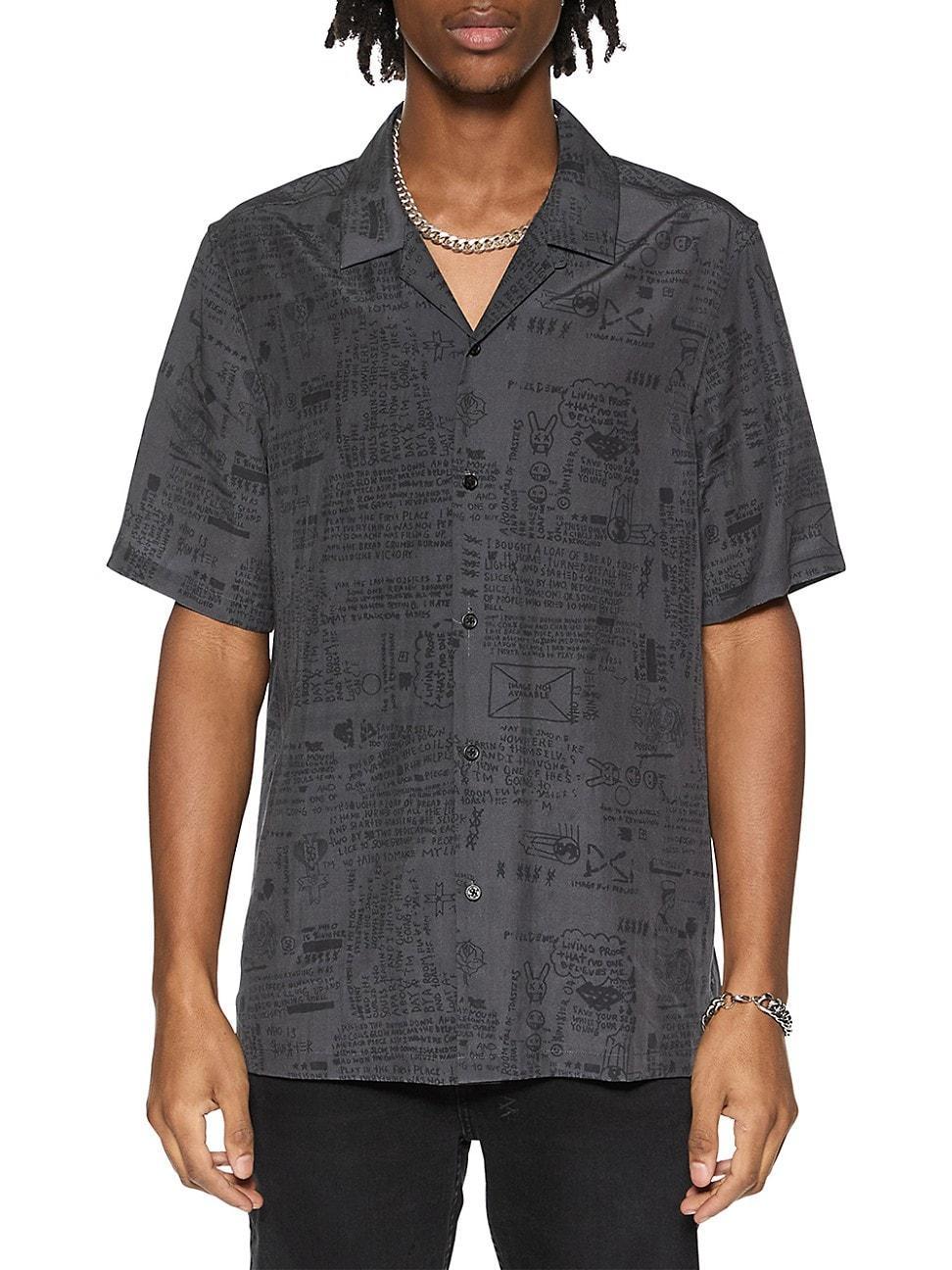 Mens Verses Resort Printed Short-Sleeve Shirt Product Image