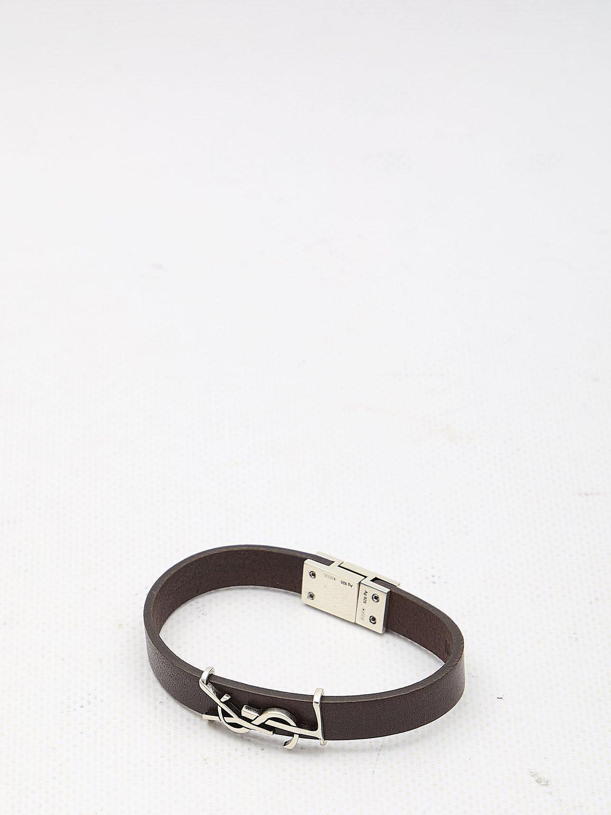 Cassandre Logo Plaque Bracelet In Brown Product Image