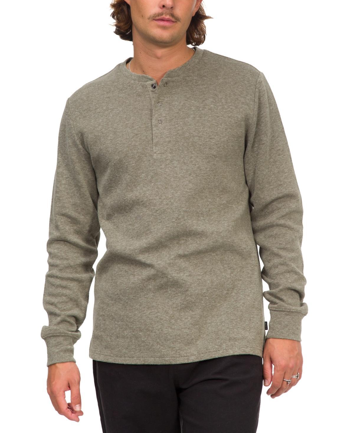 Reef Mens Gunner Heathered Long-Sleeve Henley Shirt Product Image