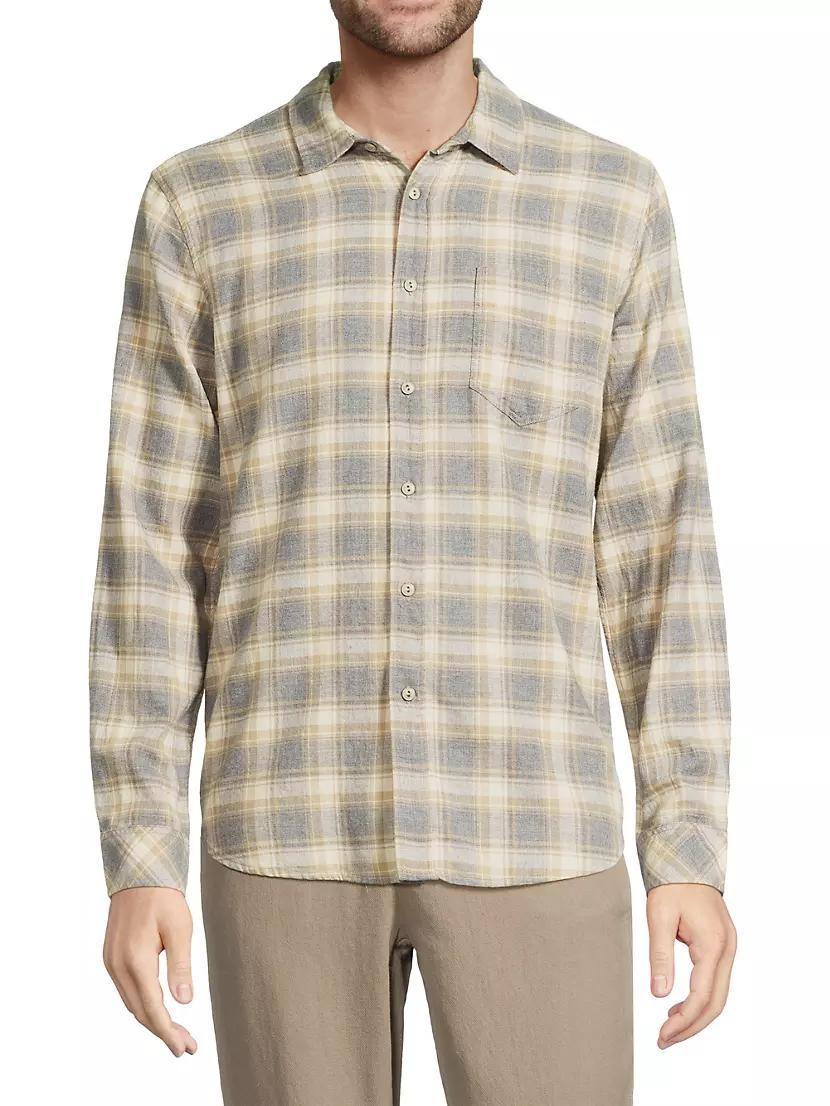 Checked Cotton Long-Sleeve Shirt Product Image