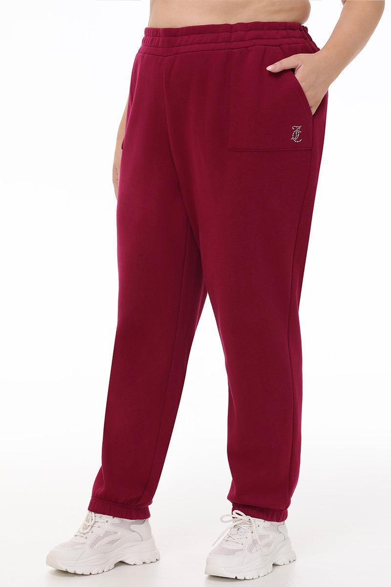 Plus-Size Small Bling Fleece Sweatpants Product Image