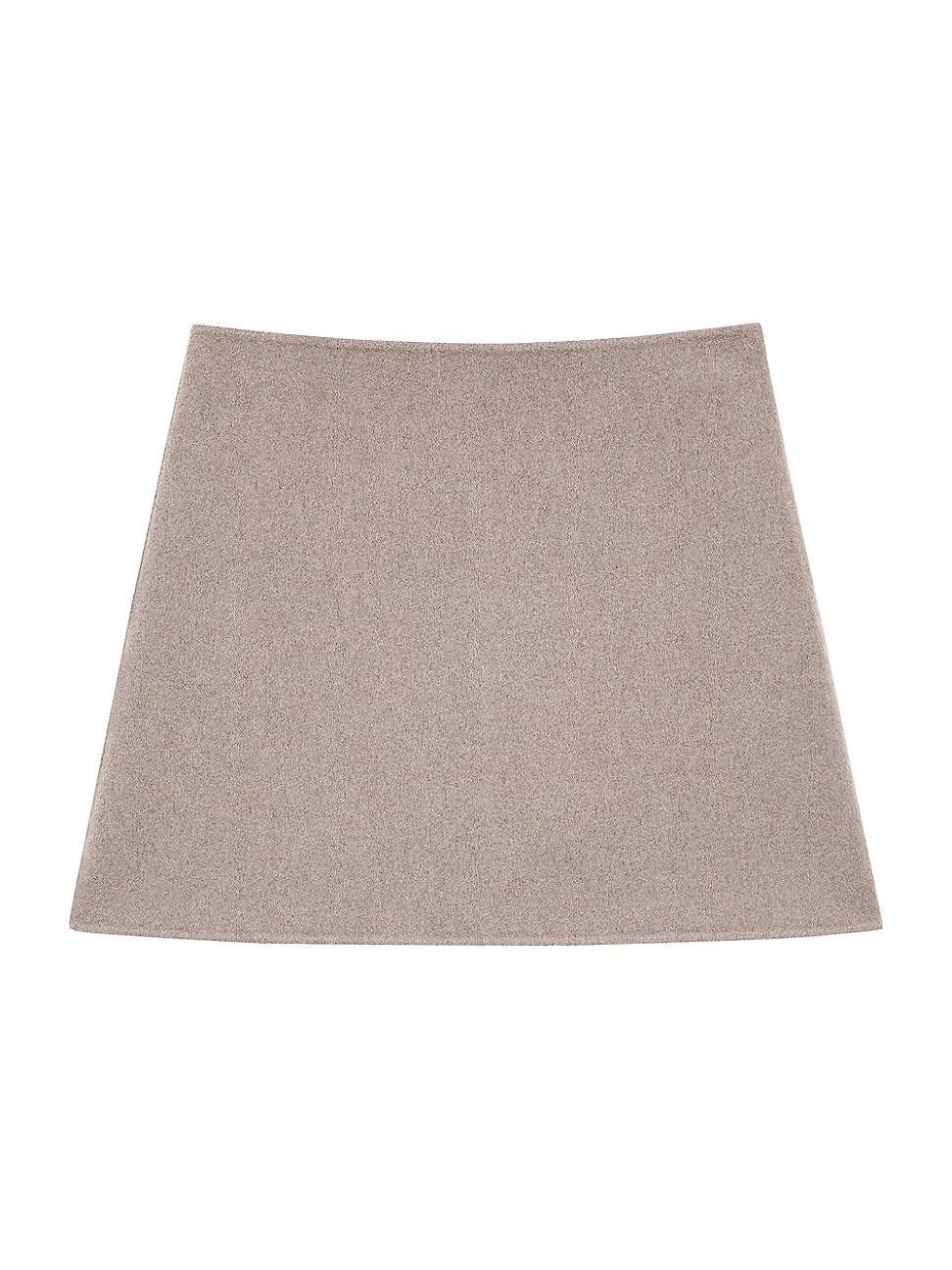 Womens Wool-Cashmere Miniskirt Product Image