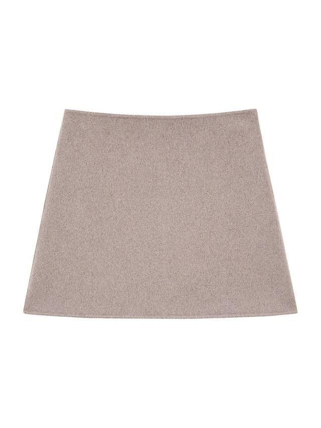 Womens Wool-Cashmere Miniskirt Product Image