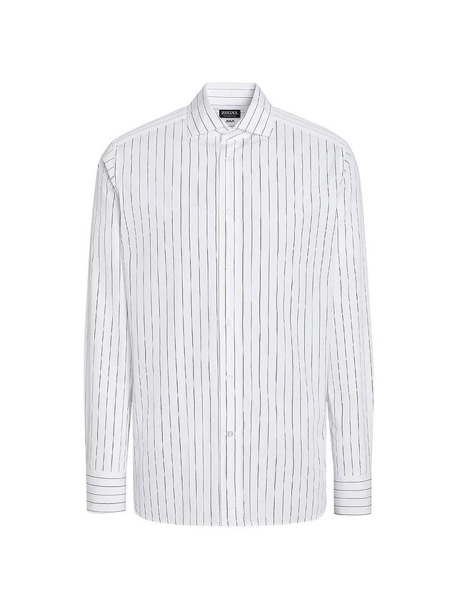 Mens Macro-Striped Centoventimila Cotton Shirt Product Image