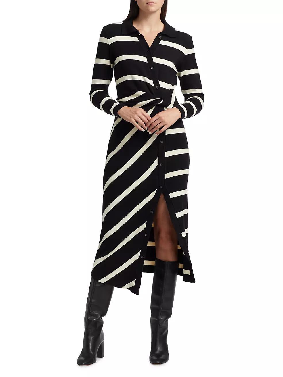 Ellicot Striped Midi-Dress Product Image